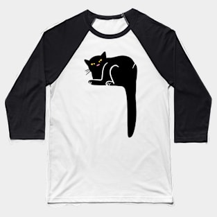 Judgmental Black Cat Baseball T-Shirt